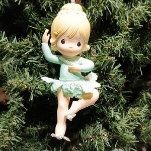 Precious Moments Green Ballerina Figurine